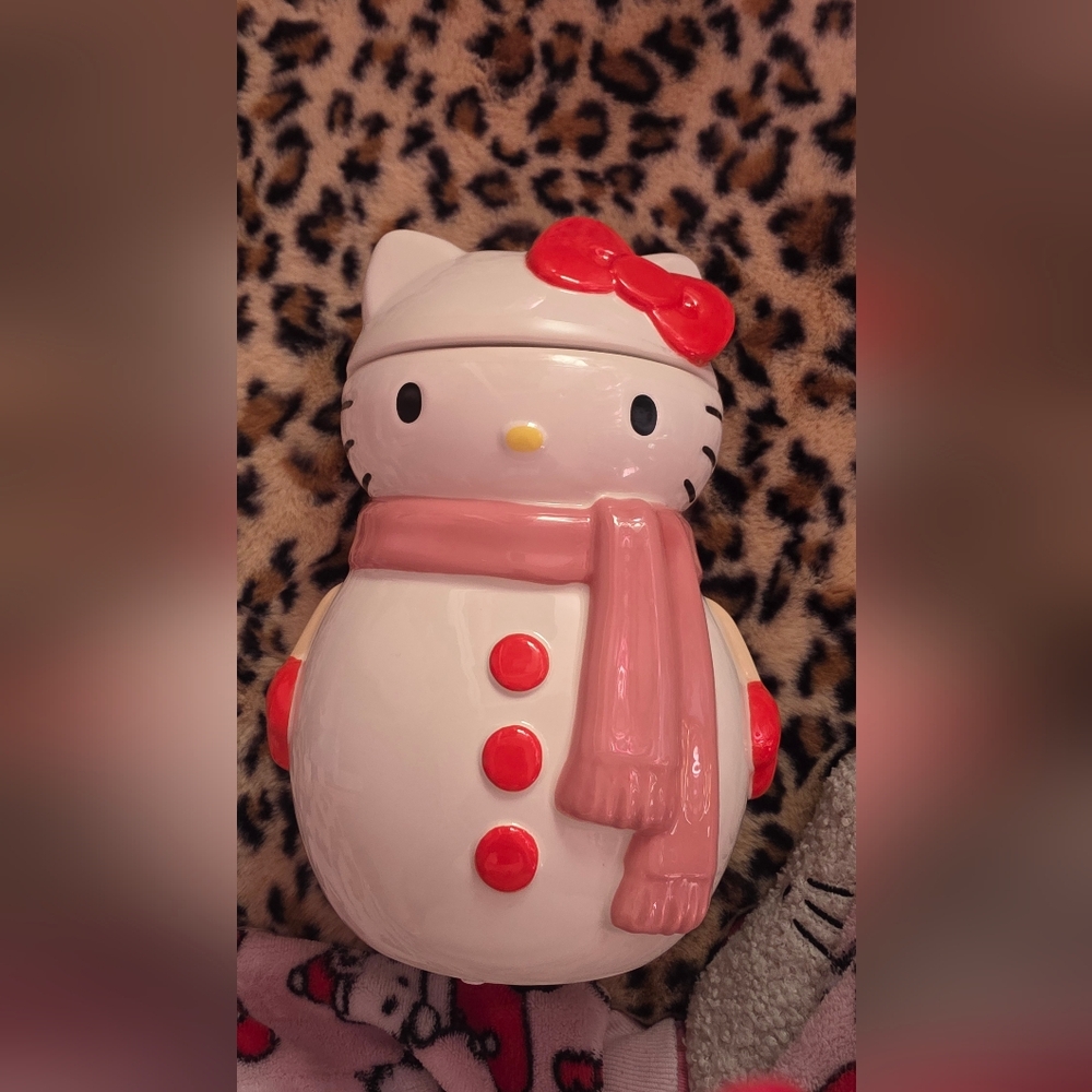 Hello Kitty Snowman Cookie Jar